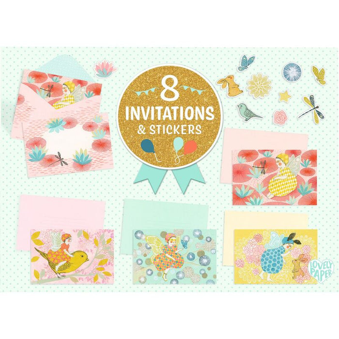 Djeco - Letter Invitation Set - Fairies for a Day