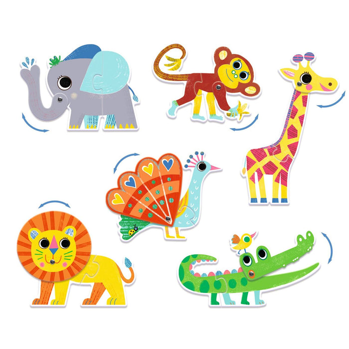 Djeco - Puzzle Duo Animal 12pc