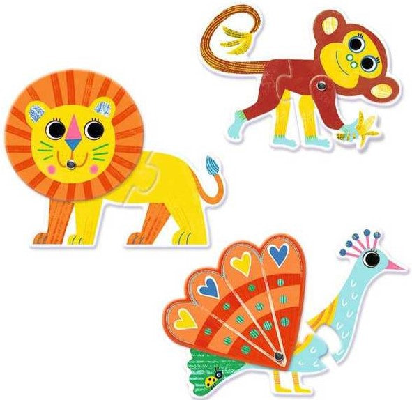 Djeco - Puzzle Duo Animal 12pc