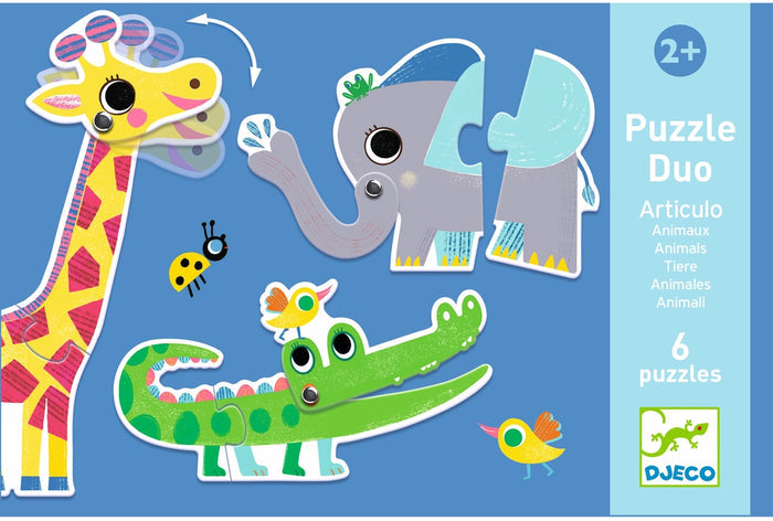 Djeco - Puzzle Duo Animal 12pc