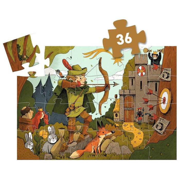 Djeco - Robin Hood Silhouette 36pc Puzzle