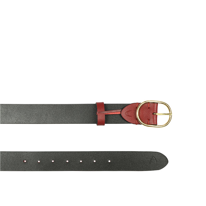 Doloras Women's Black Reversible Leather Belt