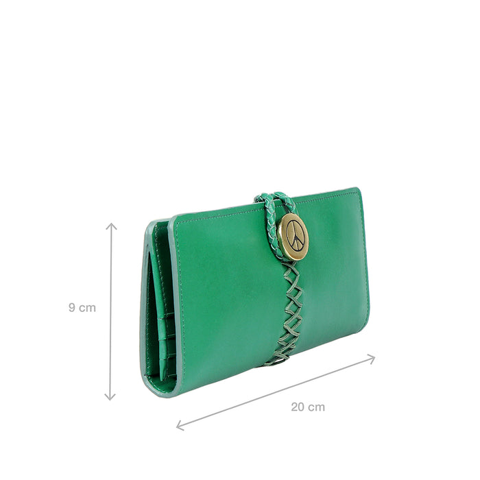 Donna W1 Green Leather Bi-Fold Wallet