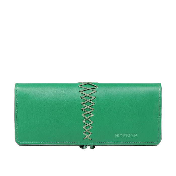Donna W1 Green Leather Bi-Fold Wallet