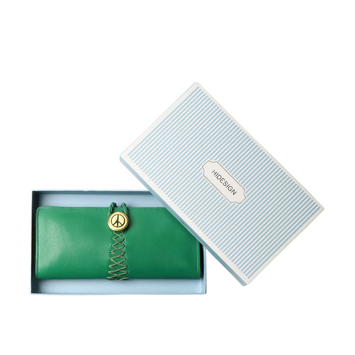 Donna W1 Green Leather Bi-Fold Wallet