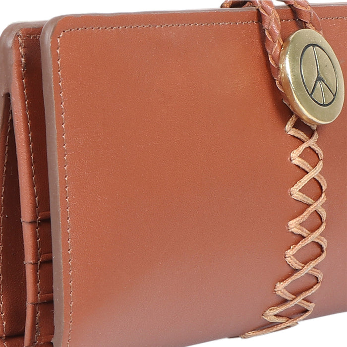 Donna W1 Tan Leather Bi-Fold Wallet
