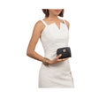 Donna W2 Black Leather Trifold Wallet