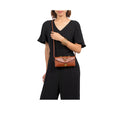 Donna W3 Tan Leather Sling Wallet