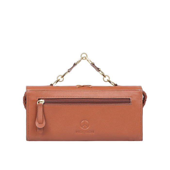 Donna W3 Tan Leather Sling Wallet
