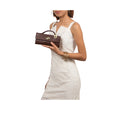 Donna W4 Brown Leather Trifold Wallet