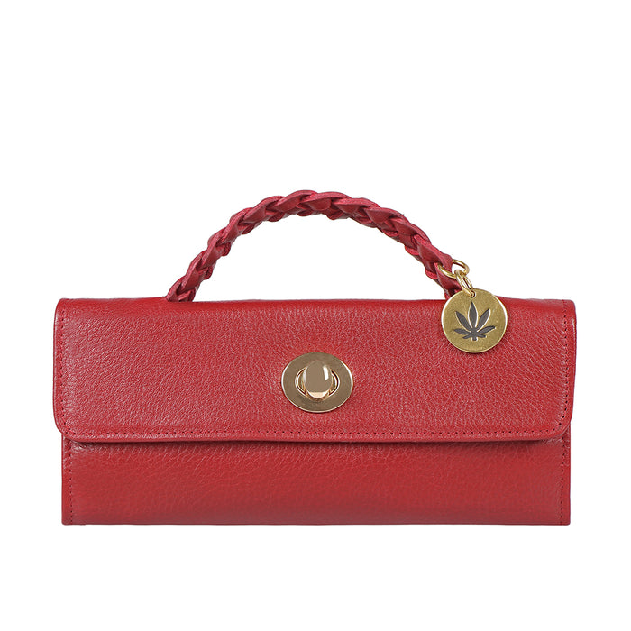 Donna W4 Marsala Leather Trifold Wallet