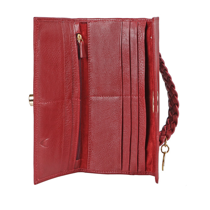 Donna W4 Marsala Leather Trifold Wallet