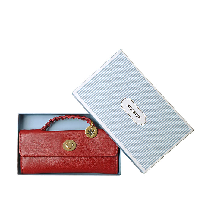 Donna W4 Marsala Leather Trifold Wallet