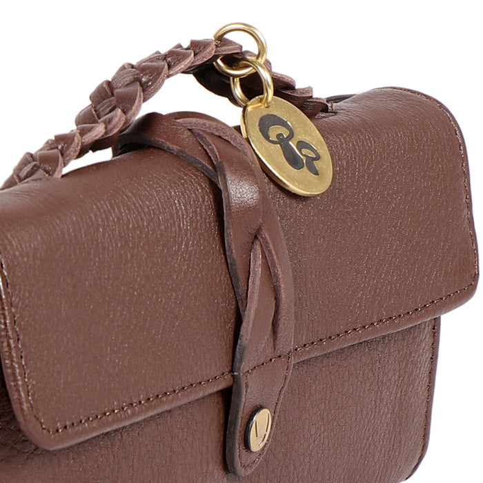 Donna W5 Brown Leather Sling Wallet