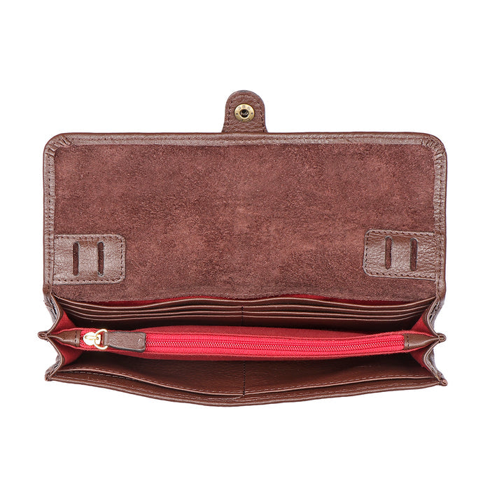 Donna W5 Brown Leather Sling Wallet