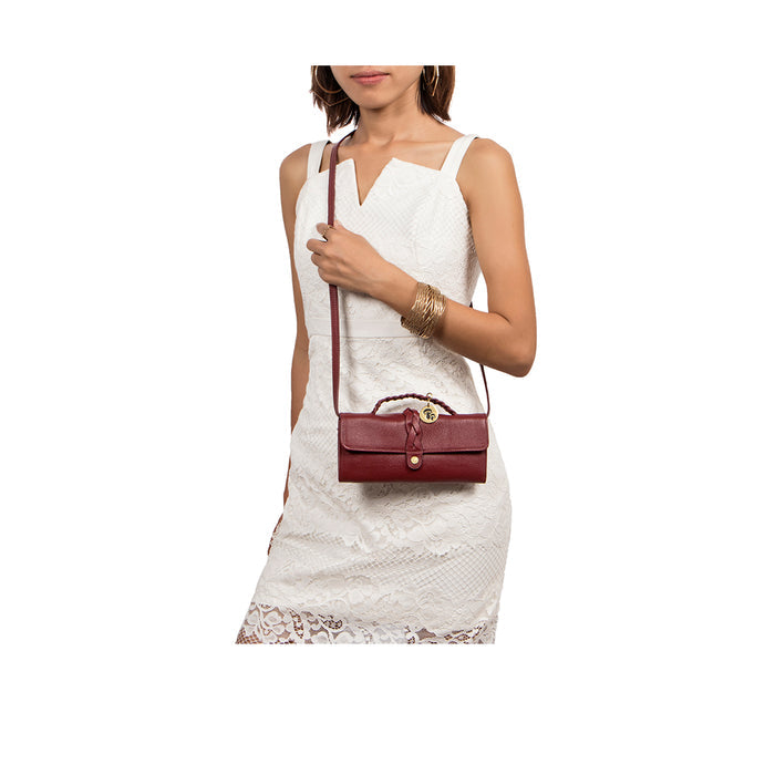 Donna W5 Marsala Leather Sling Wallet