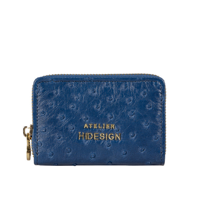 Dori Blue Leather Card Holder