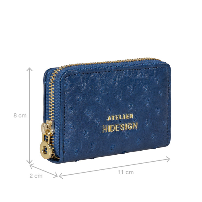 Dori Blue Leather Card Holder