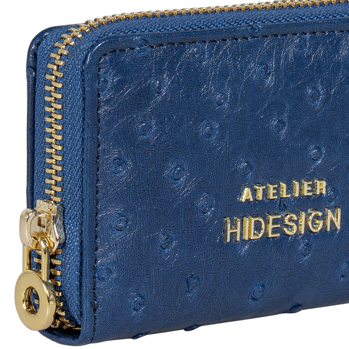 Dori Blue Leather Card Holder