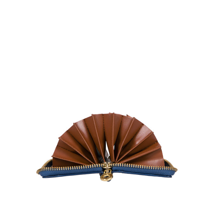 Dori Blue Leather Card Holder