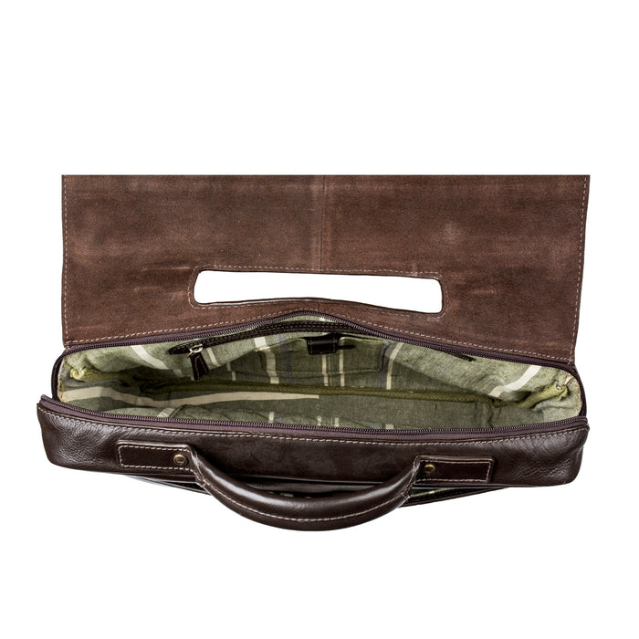 Douglas 01 Brown Leather  Briefcase