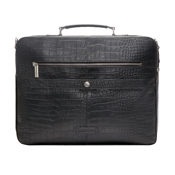 Draper 01 Black Leather  Briefcase