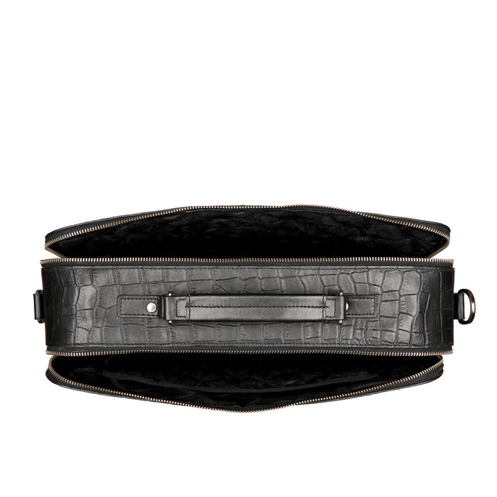 Draper 01 Black Leather  Briefcase