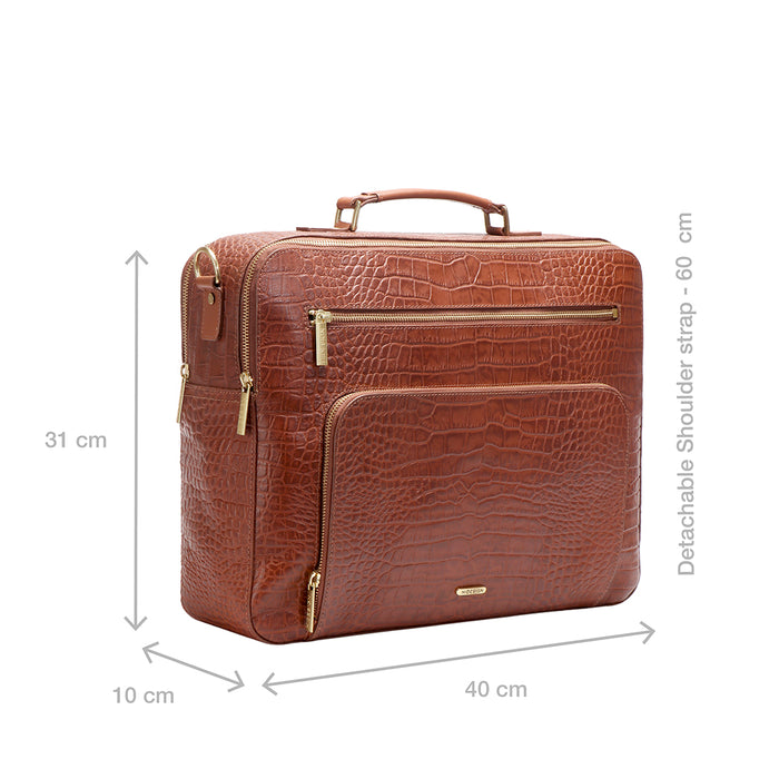 Draper 01 Tan Leather  Briefcase