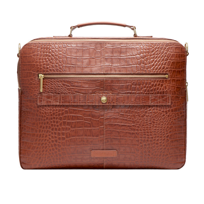 Draper 01 Tan Leather  Briefcase