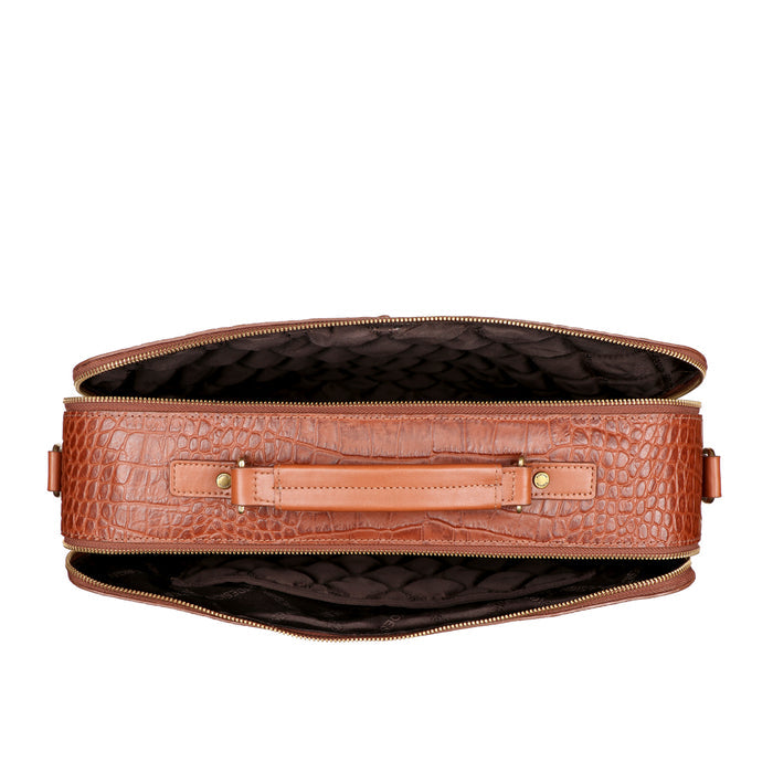Draper 01 Tan Leather  Briefcase