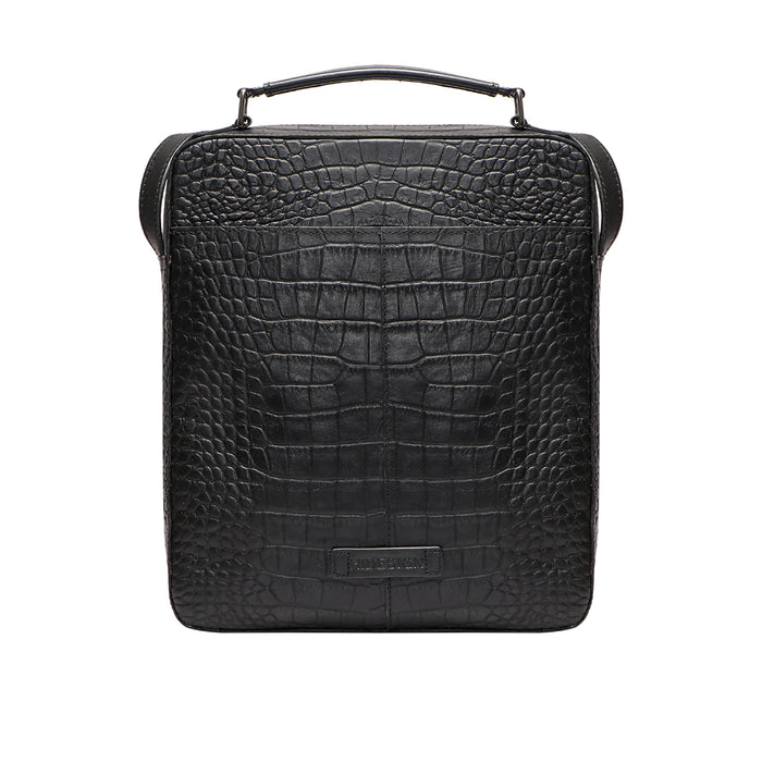Draper 02 Black Leather  Crossbody