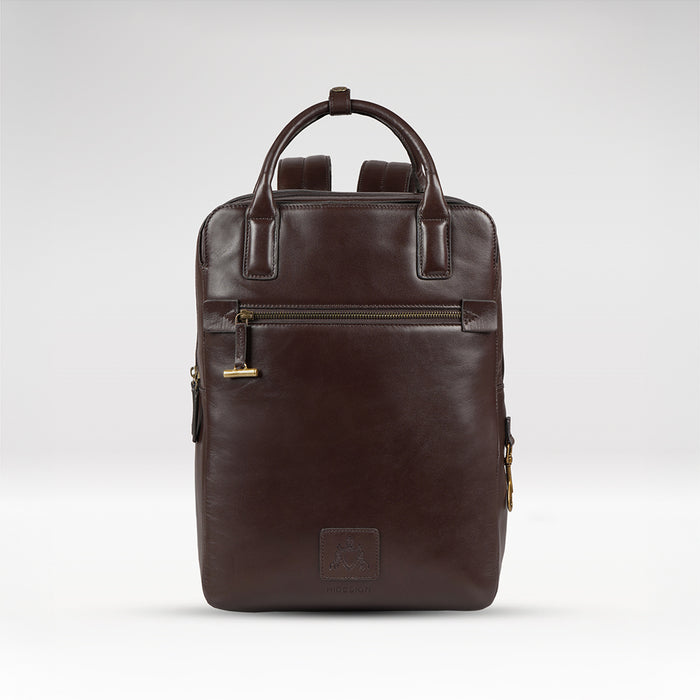 Duke 01 Brown Leather  Backpack
