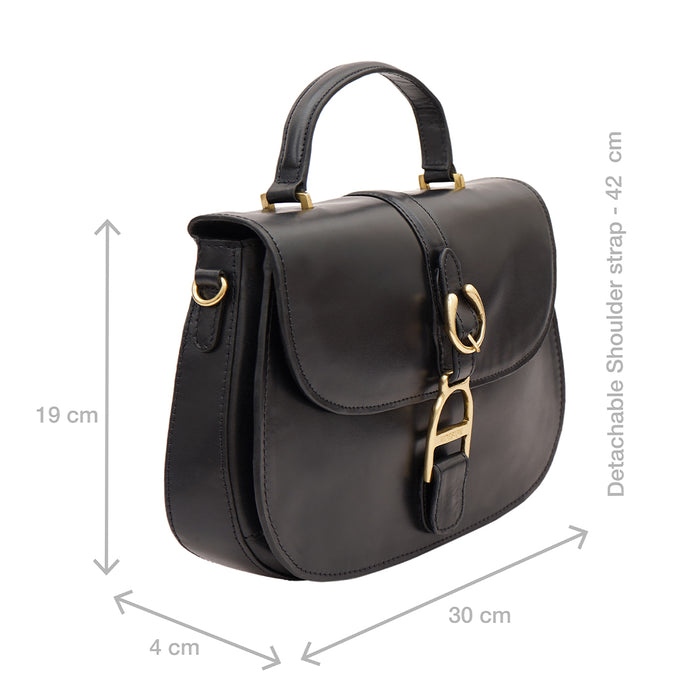 Durango 02 Black Leather Sling Bag