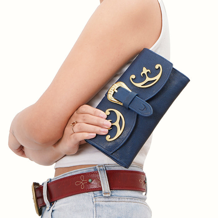 Durango W1 Blue Leather Sling Wallet