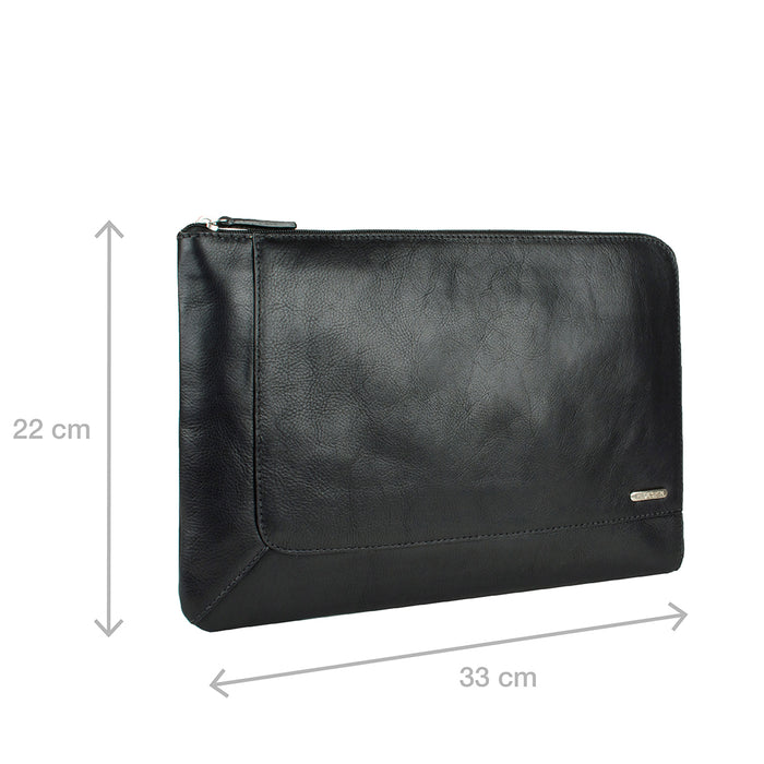 Eastwood 04 Black Leather Laptop Sleeve