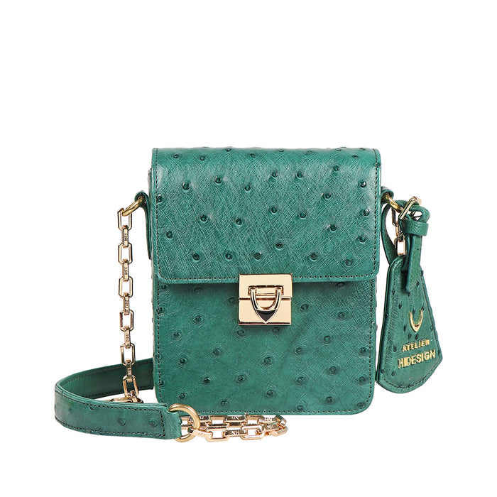 Eda 02 Green Leather Sling Bag