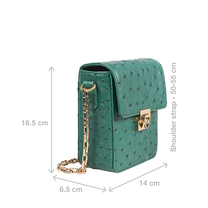 Eda 02 Green Leather Sling Bag