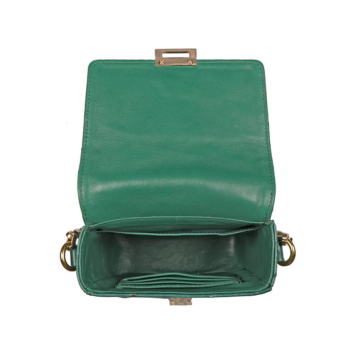 Eda 02 Green Leather Sling Bag