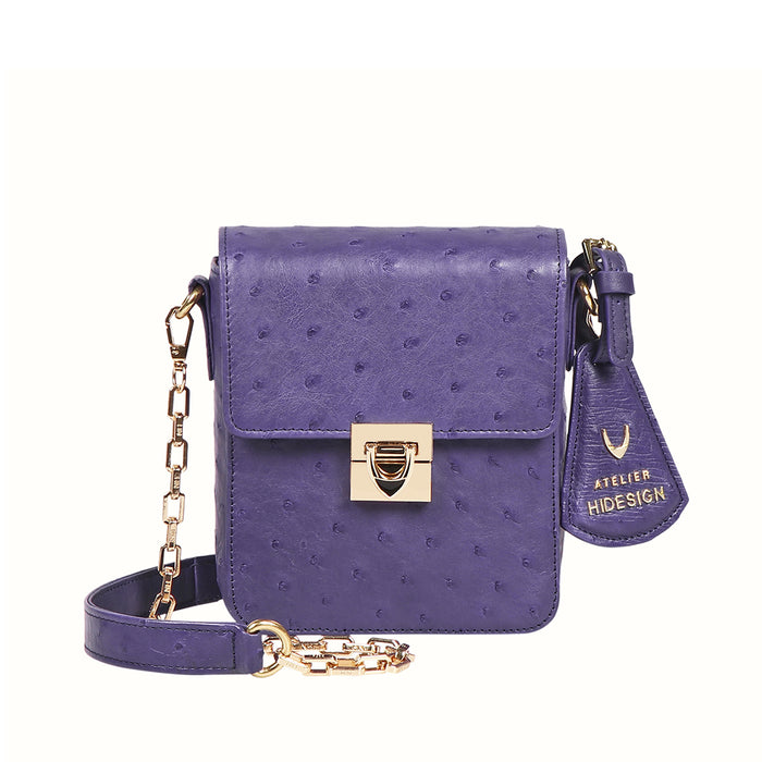 Eda 02 Violet Leather Sling Bag