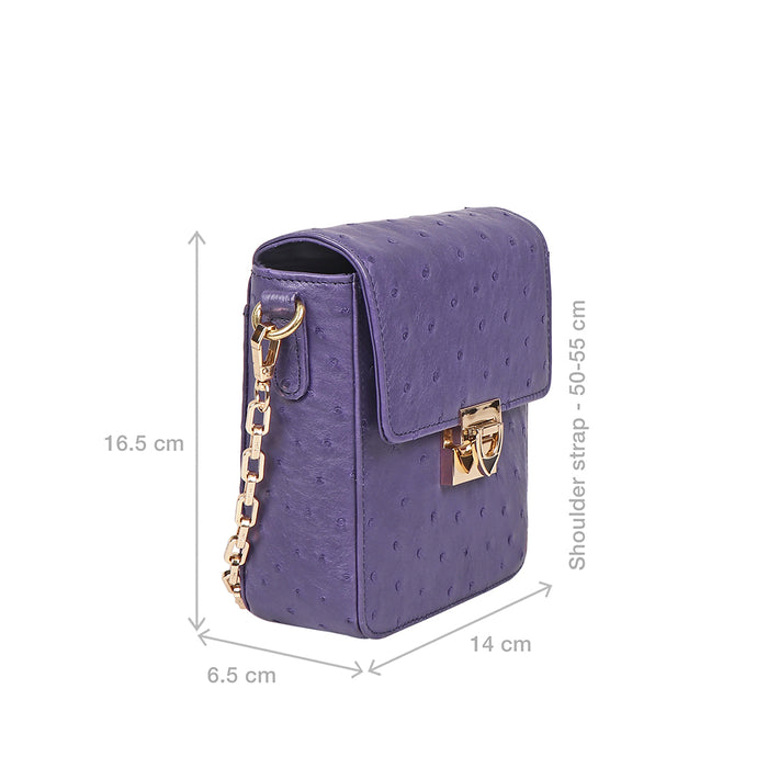 Eda 02 Violet Leather Sling Bag