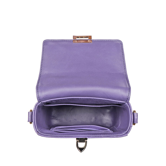 Eda 02 Violet Leather Sling Bag