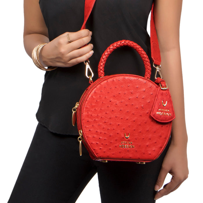 Eda 05 Red Leather Shoulder Bag