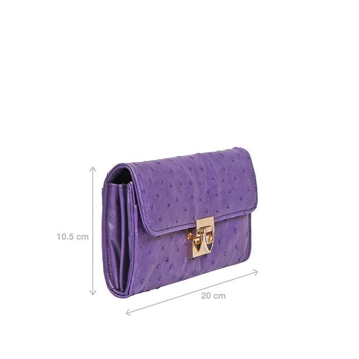 Eda W3 Blue Leather Sling Wallet
