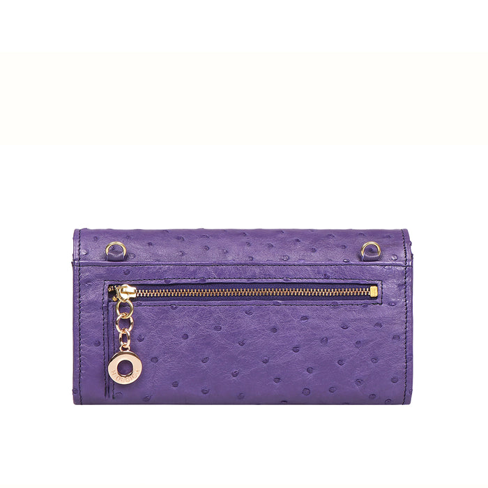 Eda W3 Blue Leather Sling Wallet