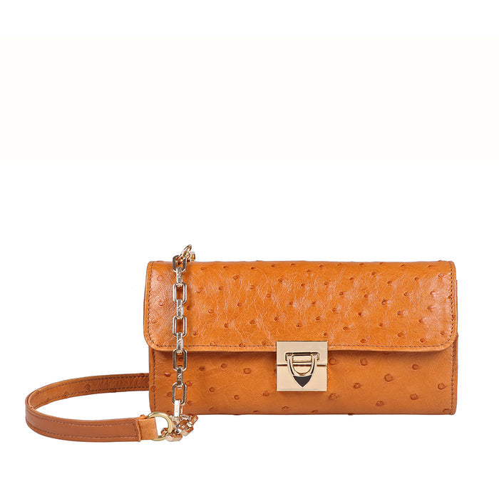Eda W3 Tan Leather Sling Wallet