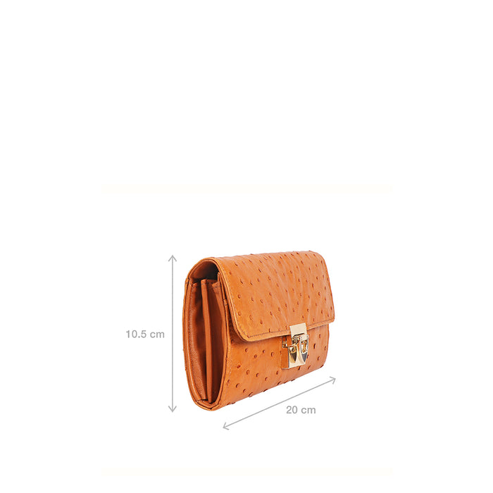 Eda W3 Tan Leather Sling Wallet
