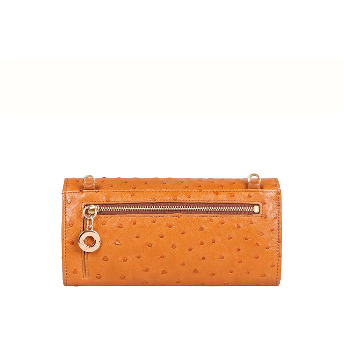 Eda W3 Tan Leather Sling Wallet