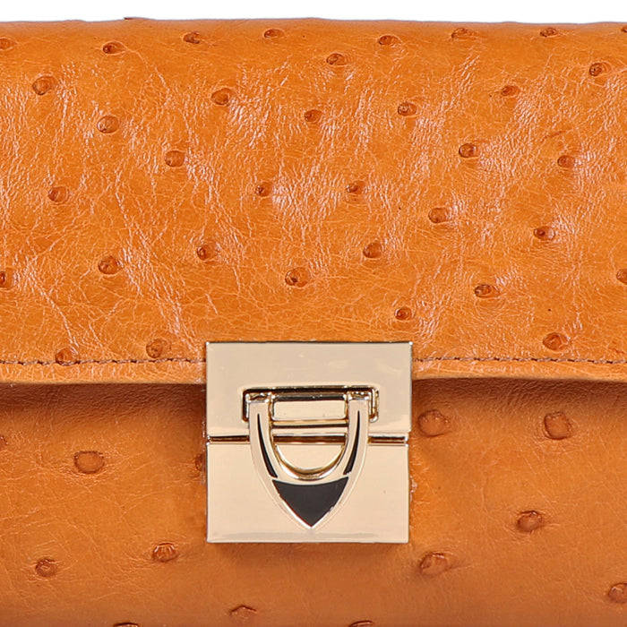 Eda W3 Tan Leather Sling Wallet