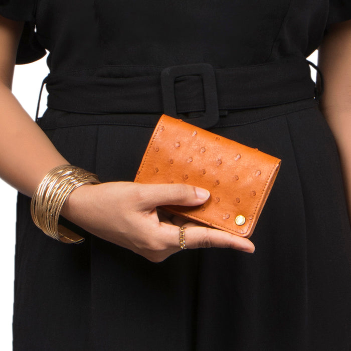 Eda W4 Tan Leather Card Holder