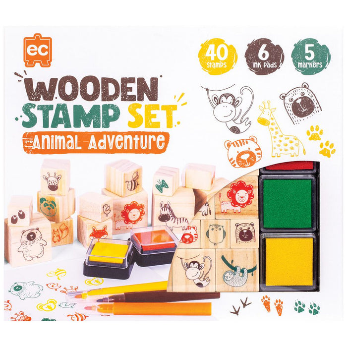 Edvantage - Wooden Stamp Set Animal Adventures